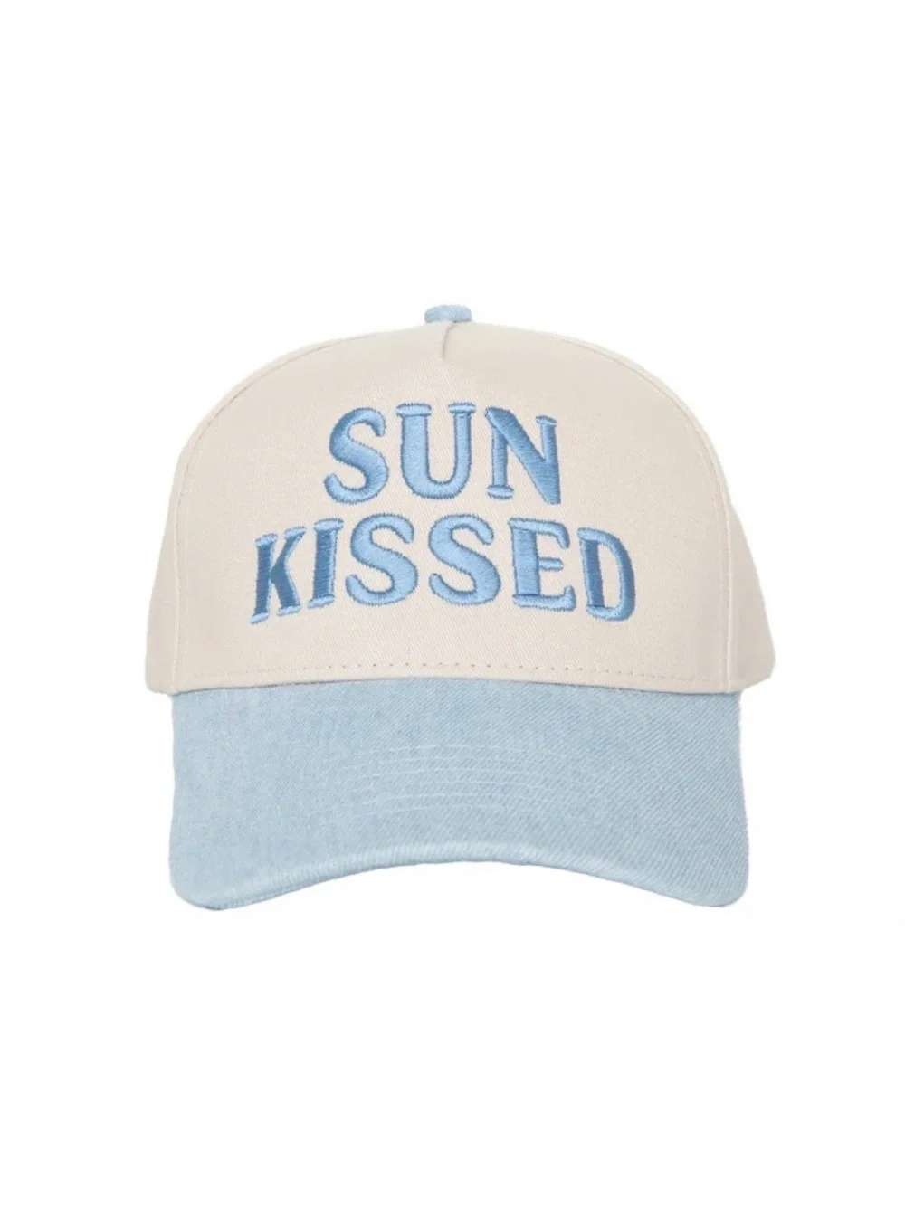 NWT! Sun Kissed Embroidered Baseball Cap - White & Light Blue! ✨💕
